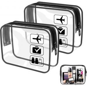 MAA-Trousse de toilette transparente pour homme, femme, Noir , 2 Stück Set, Fashion - Neuf