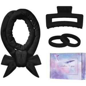 Nsiecd-Bigoudis,Lot De 4 Fers &Agrave; Friser Sans Chaleur Pour Boucler Pendant La Nuit - Fer &Agrave; Friser &Agrave; Faire Soi-M&ecirc;me - Bandeau Pour Cheveux Ondul&eacute;s - Pour Cheveux Moyens Et Longs - Neuf