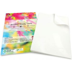 Evergreen Goods A4 20 Feuilles Papier Vinyle Blanc Brillant Autocollant Imprimable Jet D¿Encre & Laser Étanche & Résistant Idéal Étiquettes, Stickers, Diy & Personnalisation - Neuf