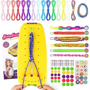 KALANKA-Kit Bracelet Fille, DIY Kit Fabrication de Bracelet Brésilien d'amitié pour Filles avec Accessories, Kit de Loisirs Créatifs Enfant de 6 7 8 9 10 11 12 Ans - Neuf