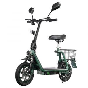 Twofish M5 Pro-E Trottinette &Eacute;lectrique Certifi&eacute;e Cee Avec Si&egrave;ge Et Panier Arri&egrave;re, Moteur 500w, Batterie 48v 13ah, Pneus 12 Pouces, Vitesse Maximale 40km/H, Autonomie 30km - Vert - Neuf