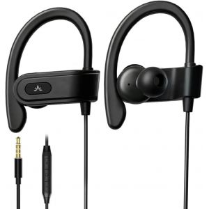 KAL-E171 -Auriculaires Sport Avec Micro Et Télécommande, Ecouteurs Filaires De Running À Crochet D'Oreille Kompatibel Casque Audio Pour La Gym - Neuf
