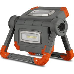 Kal-2620011710 Flex Power Lampe De Travail Led Avec Batterie, 2 X 10 W, 2 X 900 Lm, Ip20, Gris/Orange - Neuf