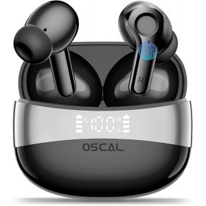 Écouteurs Sans Fil, Écouteurs Bluetooth 5.4 Avec Réduction De Bruit, Écouteurs Mini Avec Affichage Led, 40H D'Autonomie, Étanchéité Ipx7, Charge Rapide Usb-C, Pour Android Et Ios, Blanc - Neuf