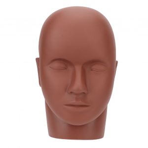 Mannequin De Maquillage En Silicone Pour La Pratique Des Cils, Marron - Neuf