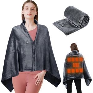 JGD-Couverture chauffante USB - Couverture chauffante &eacute;lectrique - Avec 3 niveaux de chauffage - En flanelle - Pour bureau, maison, voiture, camping - 160 x 80 cm - Neuf