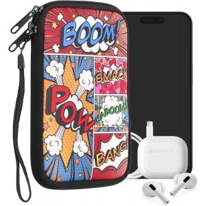 JGD-Housse de Protection pour Smartphone L - 6,5"" - Sacoche de Protection pour T&eacute;l&eacute;phone Portable en N&eacute;opr&egrave;ne Pop Art Multicolore - Neuf