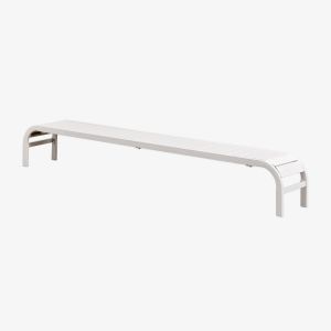 Table D'appoint Pour Chaise Longue En Acier Marietta Blanc Gardenia - Neuf