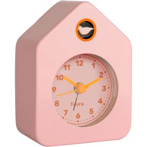 KAL-Fisura ¿ Réveil Mini Maison Rose. Réveil Analogique Sans Tic-Tac, Réveil Original. Petit Réveil. Dimensions: 9,7 Cm X 7,3 Cm X 4,5 Cm. Fonctionnement : 1 Pile Aa - Neuf