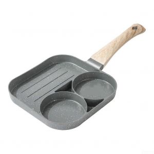 Oeuf Pan, L'aluminium 3 De La Coupe Du Po&ecirc;le Pour Les Omelettes Et Des Cr&ecirc;pes, Compatible Avec Toutes Les Cuisini&egrave;res, Id&eacute;al Pour Le Petit-D&eacute;jeuner De Cuisine - Neuf