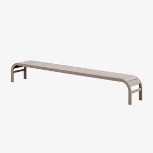 Table D'appoint Pour Chaise Longue En Acier Marietta Moka Brown - Neuf