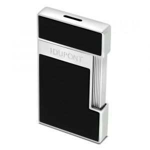 S.T. Dupont - Briquet Slimmy Noir Et Chrome - Neuf