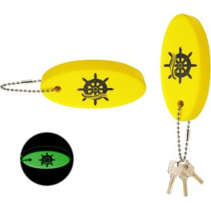 Letnerny-2pcs Porte-Cl&eacute;s Flottants, Phosphorescents Bateau Porte-Cl&eacute;s Flottantes Ovale En Mousse Flotteur Cl&eacute; Bateau Pour Bateau P&ecirc;che Surf Voile Plein Air Sports Nautiques Accessoires - Neuf