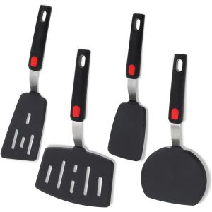Ensemble De 4 Spatules En Silicone, R&eacute;sistantes &Agrave; La Chaleur Jusqu'&agrave; 315 &deg;C (600 &deg;F), Pour Ustensiles De Cuisine Antiadh&eacute;sifs, Sans Bpa. Grand Ensemble D'ustensiles De Cuisine - Neuf