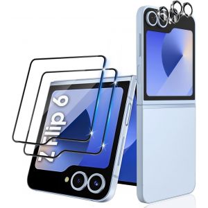 2 Pièces Retour Vitre Verre Trempé Pour Samsung Galaxy Z Flip 6/Z Flip6,2 Pièces Caméra Arrière Protecteur,Dureté 9h Ultra Clair Anti-Rayures Sans Bulles Film Protection D'écran - Neuf