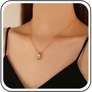 Kal-Collier Pendentif Grenouille Boho Chaine Or Petit Collier Grenouille Collier Chaine Grenouille Collier Animalier Grenouille Chanceuse Collier Ras Du Cou Bijoux Pour Femmes Hommes - Neuf