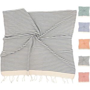 Serviette De Plage (Coton) Xxl 100x200 Cm,Fouta|L&eacute;ger,Compacte,Longue,Haut De Gamme-Grande Drap De Plage Serviette Hamam,Femme Et Homme,Serviette Pestemal.[O174] - Neuf