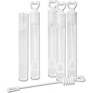 48 Bulles De Savon - Poign&eacute;e De Coeur De Mariage Bulles De Mariage (Bouteille Vide) - Neuf