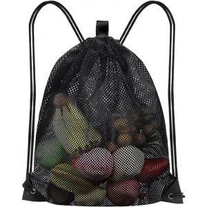 Acdsgd-Grand Sac Filet En Nylon Sac De Plage En Maille Filet Avec Cordon De Serrage Sac En Maille Sac &Agrave; Dos En Maille Pour Shopping, Natation, Fitness, Plage - Neuf