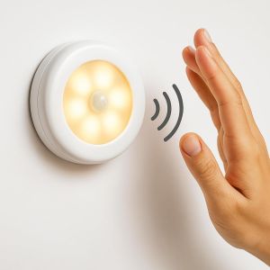 Lampe Sans Fil À Détecteur De Mouvement Unique Pour Armoires, Placards Et Sous Les Escaliers | Lampe Led Blanche Chaude Alimentée Par Piles Avec Mise Hors Tension Automatique | Pour Cuisine, Chambre, - Neuf