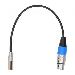 Cable audio 3 broches mini male vers XLR femelle, boitier en alliage de zinc, coque en cuivre, fournitures de ligne 30 cm - Neuf