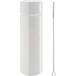 Mini Bouteille D'eau De 150 Ml, Petite Bouteille Isotherme En Acier Inoxydable, Petite Bouteille D'eau De Poche Étanche Avec Brosse De Nettoyage Pour Paille, Bouteille D'eau Fine Pour Femme Garde Les - Neuf