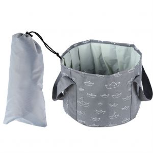 Hjlian Seau De Peche Pliable Et Portable De 10 L Pour Camping Et Exterieur (Gris) - Neuf