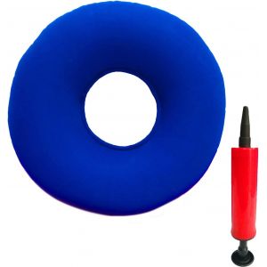 Beignet De Sièges, Coussin Gonflable Coussin De Siège Avec Pompe, Hémorroïdes Coussin De Siège, Tour Fauteuil De Coussin De Siège Pour La Maison, La Voiture Ou Le Bureau (Bleu, 1pc) - Neuf
