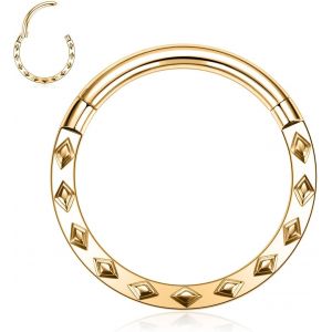 Kal-Boucles D'oreilles 16 G En Acier Inoxydable Pour Septum, Daith, Rook, Tragus, Hélix, Cartilage, Lobe Septum, Bijoux Serpent, Pyramide, Flèche, Étoile, Anneau Segmenté À Charnière - Neuf