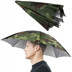 Parapluie De Pêche De Protection Solaire Monté En Tête De Parasol 65cm De Diamètre Camouflage Chapeau De Parapluie En Plein Air Pêche De Voyage D'aventure Accessoires - Neuf