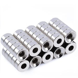 Meimie-10x5mm Aimant Puissant,50 Pièces Aimant Percé Trou Fraisé M4 Aimant À Visser Aimant Neodyme Pour Tableau Porte Outils Cuisine Tableau Blanc - Neuf