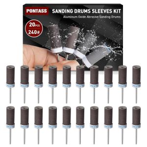 10 Pièces 600 Grains Tambours De Ponçage Pour Outil Rotatif Dremel, Mèches De Ponçage, Manchons Abrasifs Avec Des Tiges De 3 Mm, Manchons De Ponçage Pour Le Ponçage Et Le Polissage Métallique. - Neuf