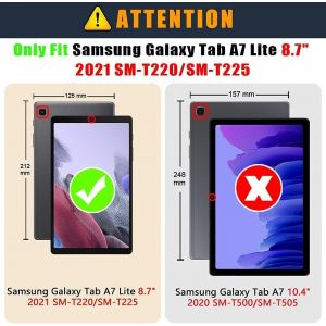 Coque Étui Compatible Samsung Galaxy Tab A7 Lite 8,7 Pouces 2021 (Sm-T227, Sm-T225, Sm-T220) Tablette Housse Cover Protection Pu Cuir Folio Flip Case Avec Stand Et Porte-Crayon,Lion - Neuf