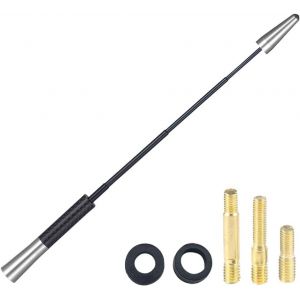 Antenne R&eacute;tractable en Fibre De Carbone Voiture, Antenne Radio Voiture Universel Amplifi&eacute;e Autoradio, St&eacute;r&eacute;o Antenne De Toit &agrave; Tige pour Voiture, pour Les Voitures Auto Camion(Argent) - Neuf