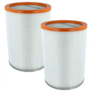 vhbw 2x filtre pliss&eacute; compatible avec Nilfisk-Alto EC 850, 41164, EC 850-E aspirateur - orange / blanc - Neuf