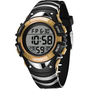 Jgd-Montre Enfant Garçon Fille,Montre Digitale Enfant Pour Alarme/Minuterie/Affichage De L'heure/Affichage De La Date,Étanche Montre-Bracelet Numérique D'extérieur Pour Enfants De 3 À 12 Ans - Neuf