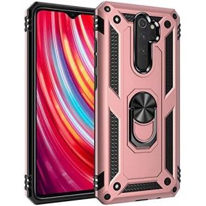 Kal-Coque Xiaomi Redmi Note 8 Pro, Avec Anneau Support, Coque Etui Housse Antichoc Militaire [Tough Armor] Heavy Duty Shock Proof Protective Housse Pour Redmi Note 8 Pro,Rose Or - Neuf