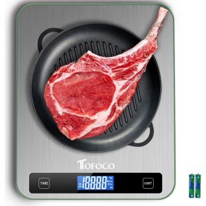 Nouvelhorizonstore-Balance De Cuisine Num&eacute;rique 20 Kg - Balance De Cuisine &Eacute;lectronique Avec Surface De Pes&eacute;e Extra Large - Balance Alimentaire De Haute Pr&eacute;cision Avec Grand &Eacute;cran Lcd - Neuf