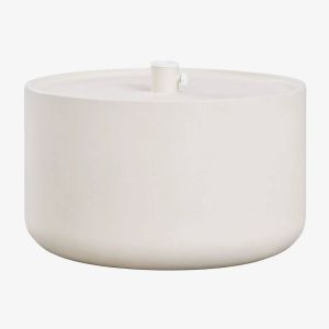 Pied De Parasol Avec Table Int&eacute;gr&eacute;e Ronde &Oslash;60 Cm En Ciment Darwys - Neuf