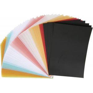 ChenQuanSarl-50Pcs Papier Vélin Coloré Papier Cartonné Clair Papier Vélin Clair Papier Cartonné Pour L'Impression De Croquis Traçage Dessin (5,91 X 3,94In) - Neuf