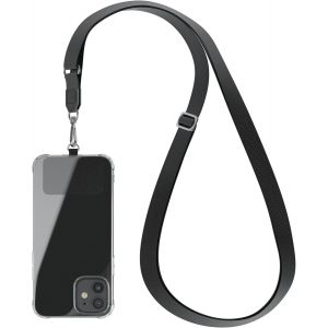 KAL-Chaîne Universelle Pour Téléphone Portable Adaptée À Tous Les Smartphones Tour De Cou Housse Avec Cordon Sangle Pour Téléphone Cellulaire Adapté À Toutes Les Pochettes Noir - Neuf
