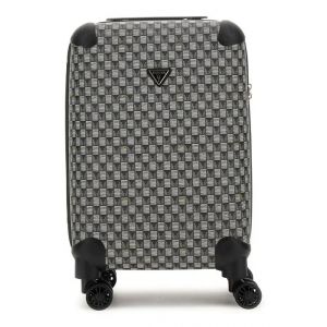 GUESS Valise noir gris pour femme et homme - Wilder 20 In 8-Wheeler M Black Logo 281087 - Neuf