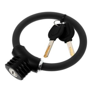 Antivol Portable Pour V&eacute;lo - Alliage De Zinc Et Pvc Durables, Conception Compacte Avec C&acirc;ble En Acier Pour Une S&eacute;curit&eacute; Renforc&eacute;e, Comprend 2 Cl&eacute;s - Neuf