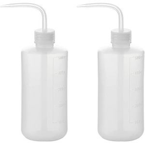 MEVRONISSHOP-Lot de 2 arrosoirs en plastique, bouteilles de s&eacute;curit&eacute; pour le nettoyage des bouteilles transparentes pour le jardinage, l'arrosage des plantes, le laboratoire 500ml - Neuf