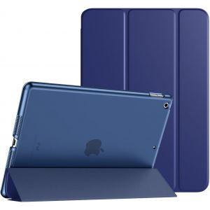 Eryi-Coque Pour Ipad 9ème Génération 2021/Ipad 8ème Génération 2020/Ipad 7ème Génération 2019,Housse Étui Avec Translucide Givré Rigide Protégé Pochette 10,2 Pouces, Bleu Marin - Neuf