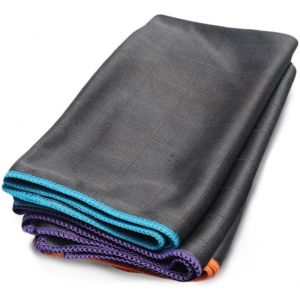 LORANKA-Chiffon en Fibre de Carbone,Microfibre Carbone Serviette Nettoyage, 3 Serviette Nettoyage sans Trace 40 * 50cm pour Verre,Microfibre vitre, Lunettes, Vaisselle, Cuisine, M&eacute;nage - Neuf