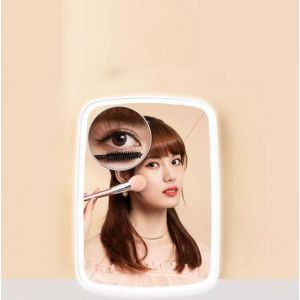 Miroir De Maquillage Grossissant À Led, Réglable À 360°, Portable, Cosmétique, M - Neuf