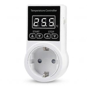 1pcs Prise De Thermostat Avec Capteur,Prise De Contr&ocirc;leur De Temp&eacute;rature Num&eacute;rique,Temp&eacute;rature &Eacute;tanche - Neuf
