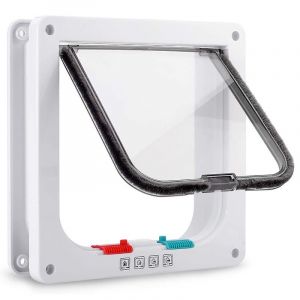 (25x23,5x5,3cm) Blanc Smart Flap Door Pour Chats Et Chats Pour Chiens Manuel Clapet Et Porte - Neuf