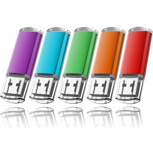 TTA-16 Go Cle USB 3.0, Clé USB Lot de 5 Flash Drive Stockage Mémoire Stick ¿Violet, Bleu, Vert, Jaune et Rouge¿ - Neuf